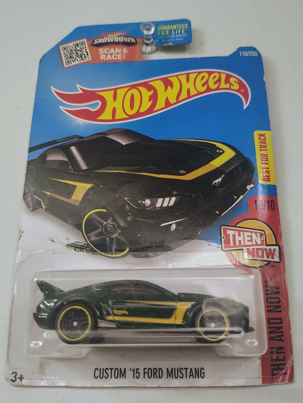 Custom 2015 Ford Mustang Hot Wheels Then & Now 10/10 Green Diecast